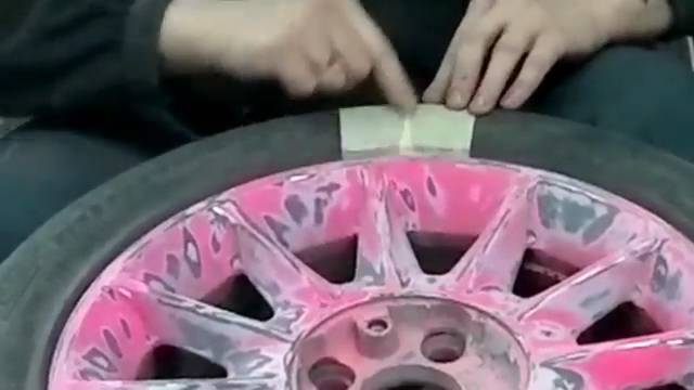 Как покрасить диск не снимая резину