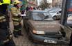 Женщина на «десятке» в Омске вылетела на тротуар на «Голубом огоньке»