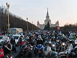 Акция в поддержку попавшего в ДТП мотоциклиста в Москве